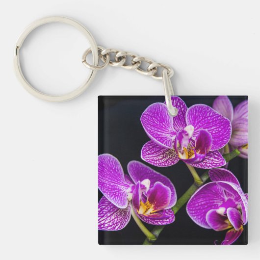 Porte-clés Orchidée violette (Devant)