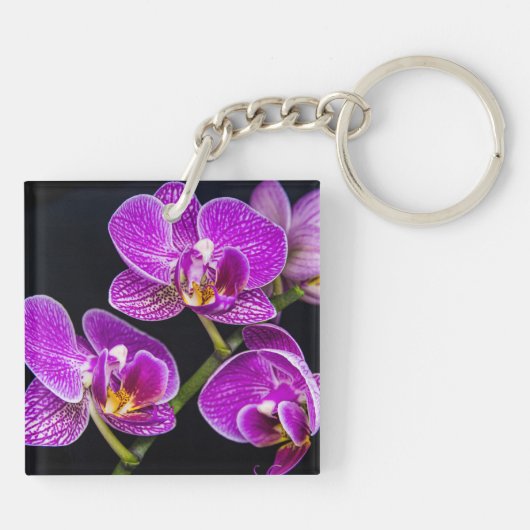 Porte-clés Orchidée violette (Dos)