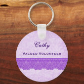 Porte-clés Orchidée volontaire valorisée violet F431 (Recto)