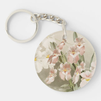Porte-clés Orchidées Blossom peinture d'art Vintage
