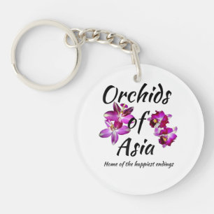 Porte-clés Orchidées d'Asie