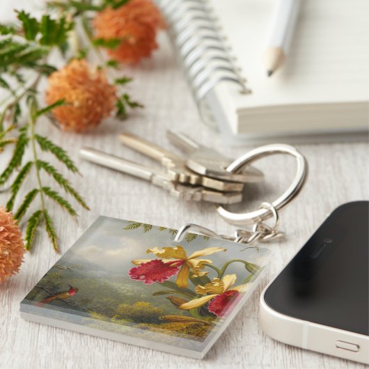 Porte-clés Orchidées et colibri Heade (Devant Droit)