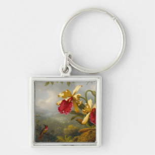 Porte-clés Orchidées et colibri Heade