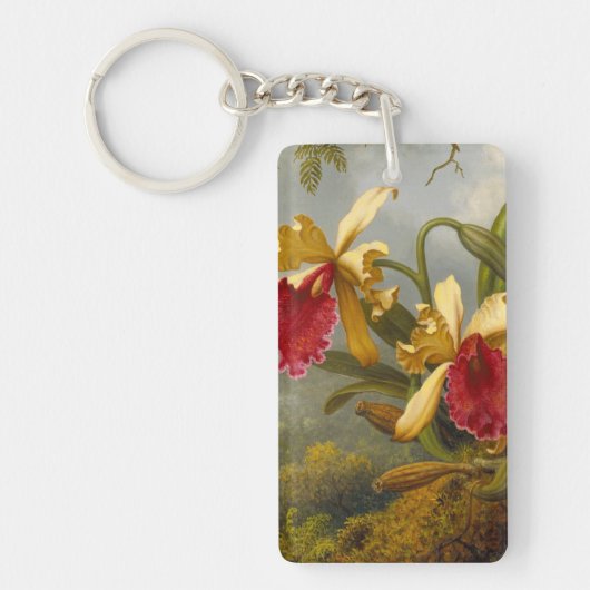 Porte-clés Orchidées et colibri Heade (Devant)