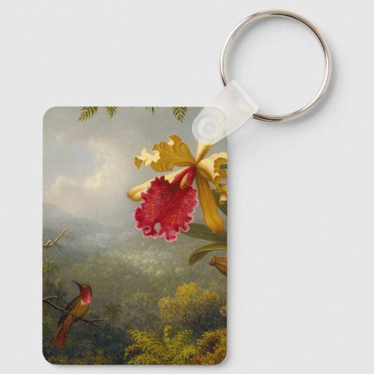 Porte-clés Orchidées et colibri Heade (Verso)