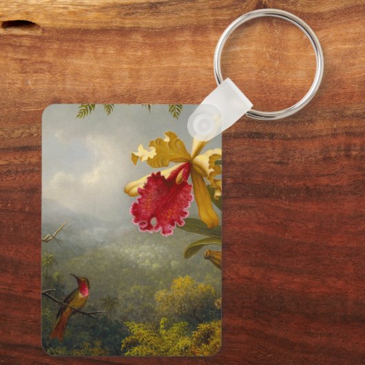 Porte-clés Orchidées et colibri Heade (Verso)