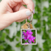 Porte-clés Orchidées violettes (main)