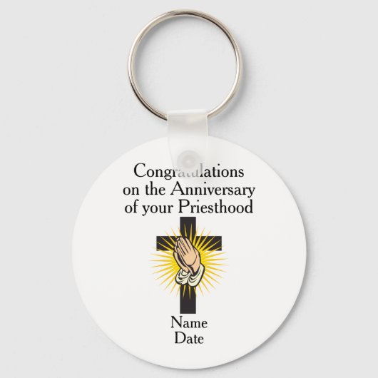 Porte-clés Ordination du prêtre Anniversaire Retraite Anniver (Recto)