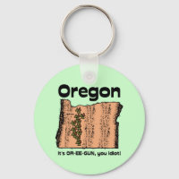 Oregon OR State Motto ~ C'est OR-EE-GUN, idiot !