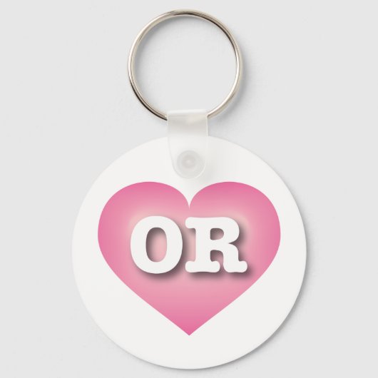 Porte-clés Oregon Pink Fade Heart - J'aime OU (Recto)