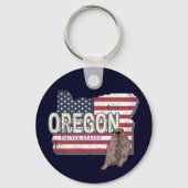 Porte-clés Oregon State États-Unis Retro Map USA Souvenir (Recto)