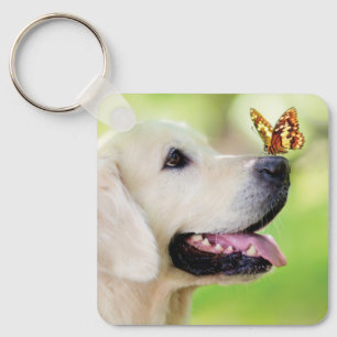 Porte-clés Oreiller À Lancer Du Labrador Et Du Papillon