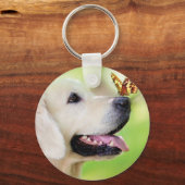 Porte-clés Oreiller À Lancer Du Labrador Et Du Papillon (Verso)