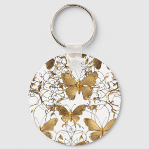 Porte-clés Oreiller à lancer papillon d'or :