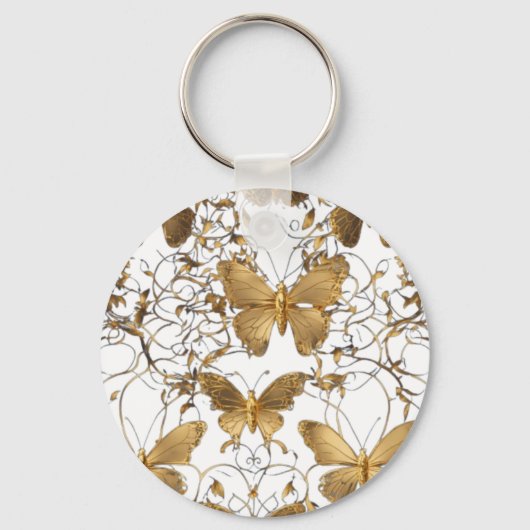 Porte-clés Oreiller à lancer papillon d'or : (Recto)