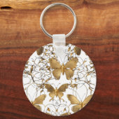 Porte-clés Oreiller à lancer papillon d'or : (Recto)