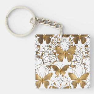 Porte-clés Oreiller à lancer papillon d'or :