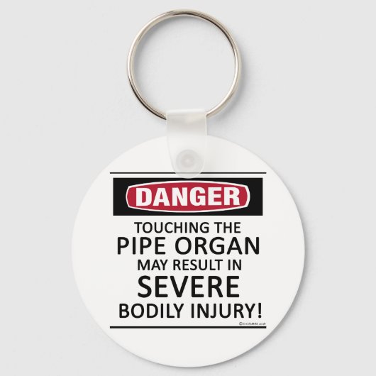Porte-clés Organe de tuyauterie en danger (Recto)