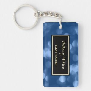 Porte-clés Organisateur d'événements Blue Bokeh