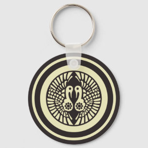 Porte-clés Oriental Beige Grey Ikko Ikki Japon Mon Art