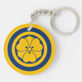Porte-clés Oriental jaune bleu Sakai Japon Mon Art (Dos)