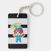 Porte-clés Original Chibi Nurse 3.0 - Yes (Dos)