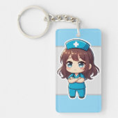 Porte-clés Original Chibi Nurse - Professional Calm (Devant)