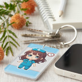 Porte-clés Original Chibi Nurse - Racing Against Time (Devant droit)