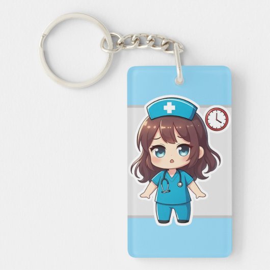 Porte-clés Original Chibi Nurse - Racing Against Time (Devant)