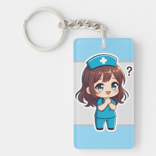 Porte-clés Original Chibi Nurse - The Questioning Moment (Devant)