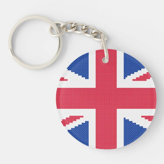 Porte-clés Original cross-stitch design Union Jack (Devant)