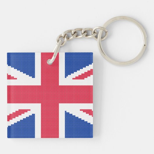 Porte-clés Original cross-stitch design Union Jack (Dos)