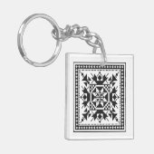 Porte-clés Originale ethnique Noire point de croix (Devant gauche)