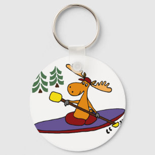 Porte-clés Orignaux Kayaking drôles