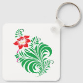 Porte-clés Ornamental Floral Flower Design – Elegant (Dos)