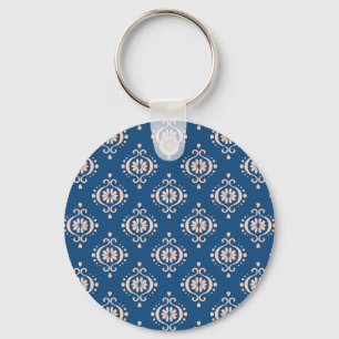 Porte-clés Ornement damassé Ikat Géométrique