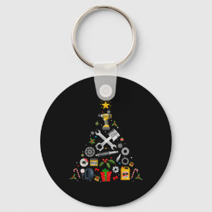 Porte-clés Ornement de Noël Mécanicien Arbre Dans Garage Mec