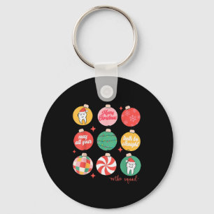 Porte-clés Ornement de Noël Orthodontie Ortho Squad Dents B