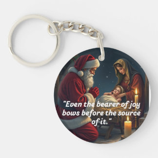 Porte-clés Ornement encadré de flocon de neige