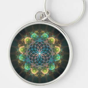 Porte-clés Ornement fractal floral