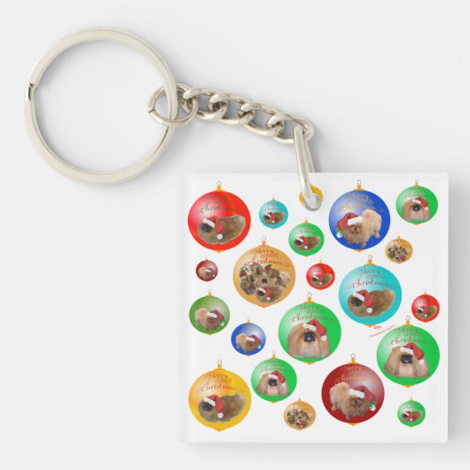 Porte-clés Ornements de Noël de Pékin (Devant)