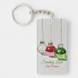 Porte-clés Ornements de Noël en Verre Minimalistes