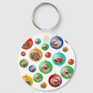 Porte-clés Ornements de Noël Pékinois