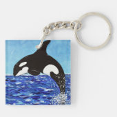 Porte-clés Orque dans la peinture bleue (Dos)