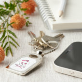 Porte-clés Os croisés accessoires de crâne et de ciseaux de (Côté )