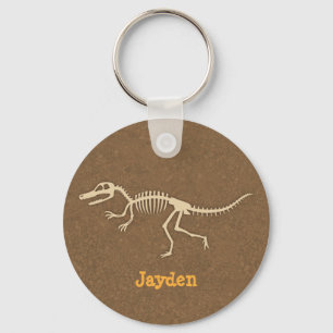 Porte-clés Os de dinosaure frais de Velociraptor pour des