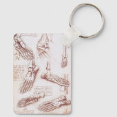 Porte-clés Os de pied de l'anatomie humaine par Leonardo da V (Verso)