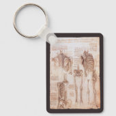 Porte-clés Os de squelette de Léonard de Vinci, anatomie huma (Recto)