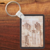 Porte-clés Os de squelette de Léonard de Vinci, anatomie huma (Recto)