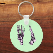 Porte-clés Os des pieds - violet (Recto)